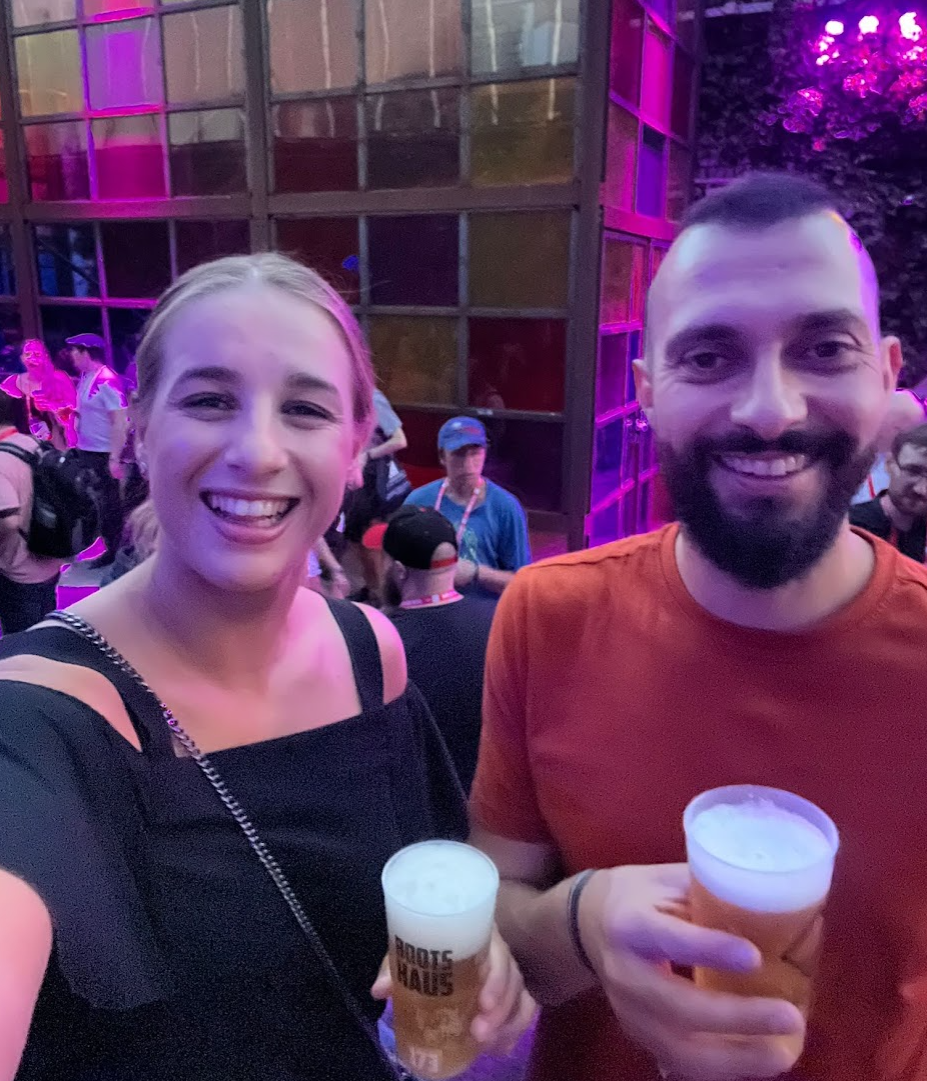 Lee and Alex at Happy Hour Anzu Unity at Gamescom 2022