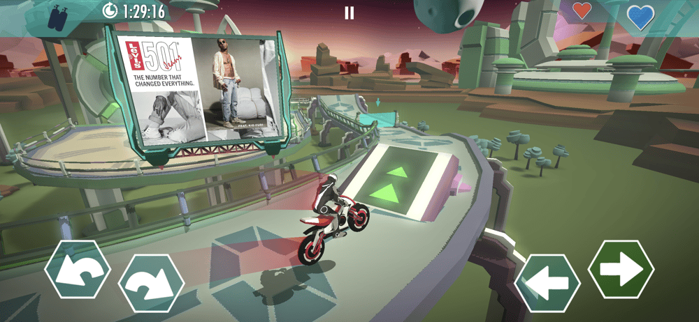 Levis 501 jeans Gravity Rider Zero mobile game