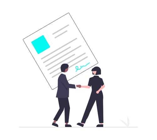 Illustration of agreement/partnership